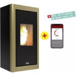 BLAZE Pelletofen Urban, 6,33 kw, WiFi-fähig – schwarz/bronze – Bild 2