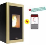 BLAZE Pelletofen Urban, 6,33 kw, WiFi-fähig – schwarz/champagner – Bild 2