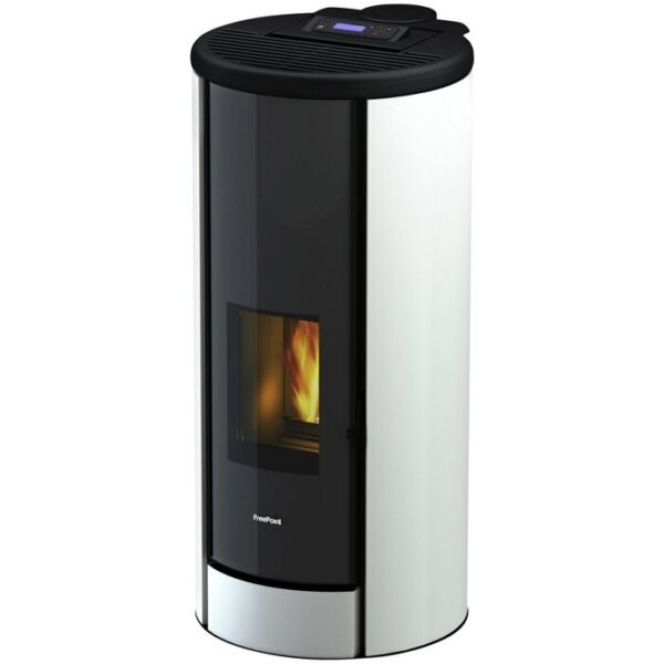 FREEPOINT Pelletofen Breeze, 9,1 kw, WiFi-fähig – schwarz/weiß