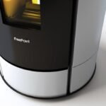 FREEPOINT Pelletofen Globe, 10,5 kw, WiFi-fähig – weiß/schwarz – Bild 2