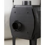 GLOBEFIRE Gussofen Charon I, Gusseisen, 7 kW – schwarz – Bild 3