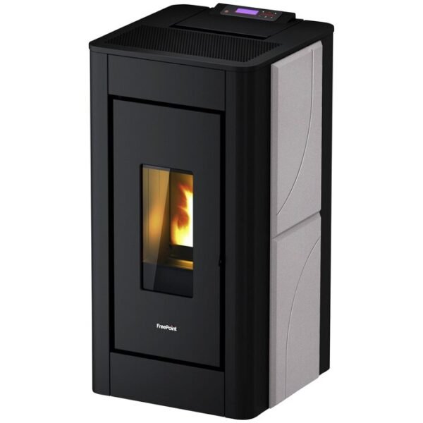 FREEPOINT Pelletofen Pretty, 8,6 kw, WiFi-fähig – schwarz/grau