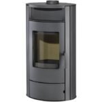 THERMIA Kaminofen Vogknamey, Stahl, 7 kW – grau – Bild 2