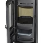 THERMIA Kaminofen Vogknamey, Stahl, 7 kW – grau – Bild 5