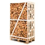 Erlen Brennholz Palette 25cm Kammergetrocknet Gespalten Premium 800kg – Bild 3
