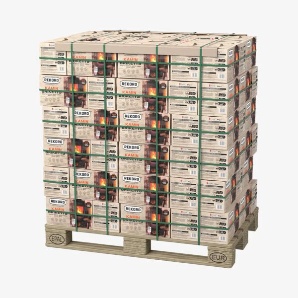 REKORD Braunkohlebriketts 900 kg Palette 90 x 10kg